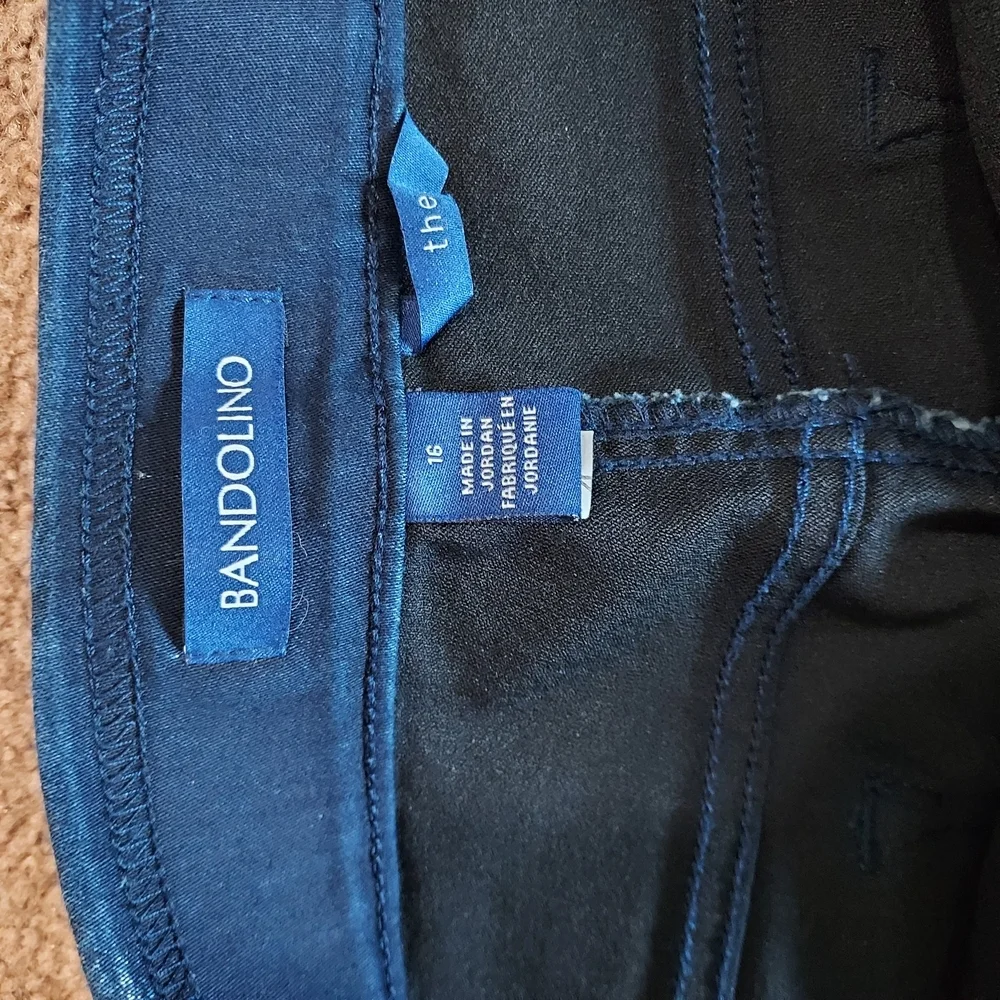 Bandolino Women's Straight Leg Jeans - Dark Blue - Picture 2 of 5